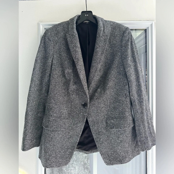 Express Jackets & Blazers - Express Black Gray Pattern Blazer |MP